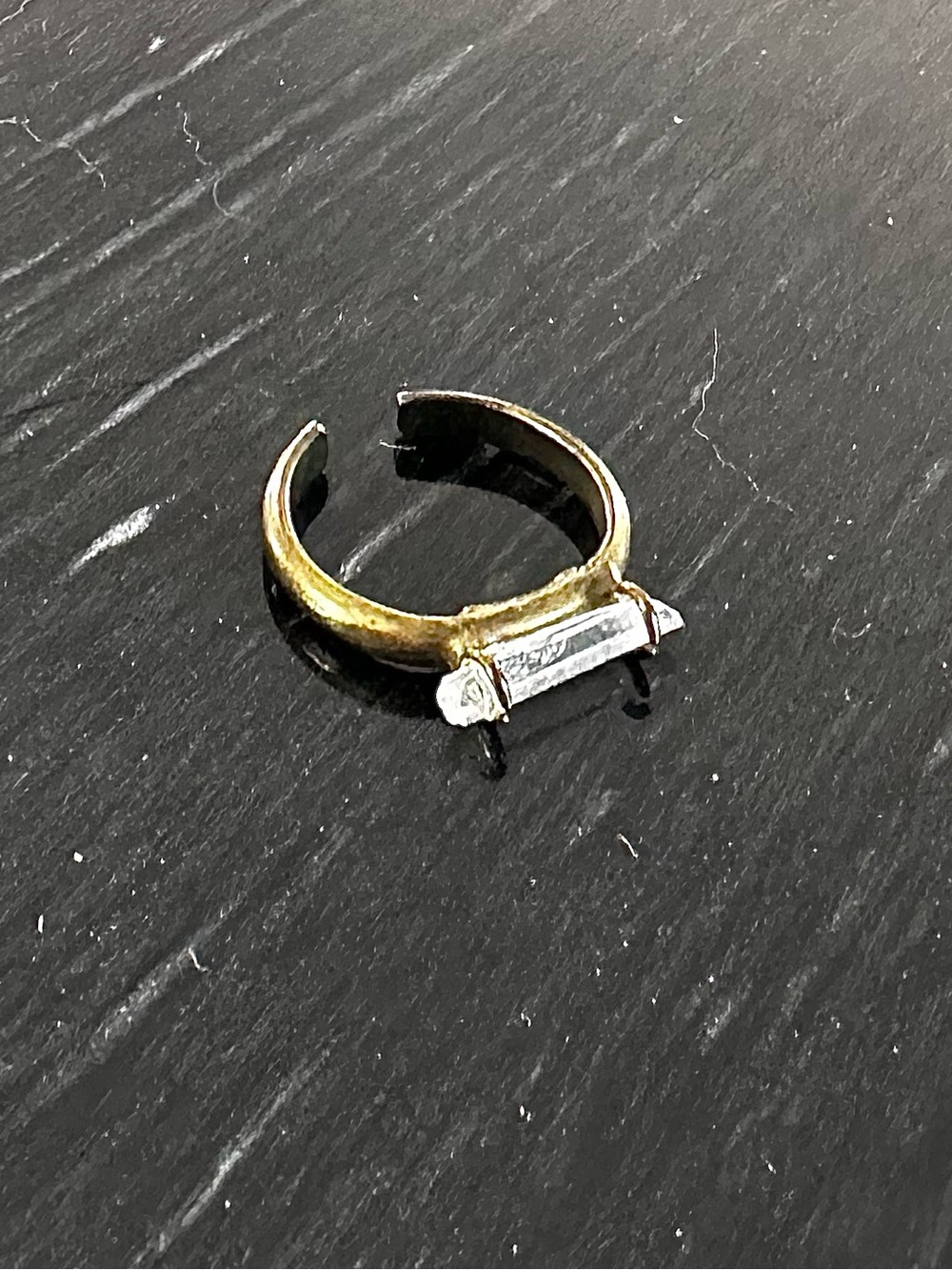 Sorrelli Gold-tone Ring with Clear Crystal Accent